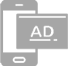 Smartphone showing an ad