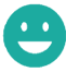 Happy face representing high engagement